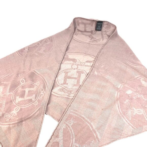 HERMES Pink Diamond Silk Scarf - Picture 7 of 8